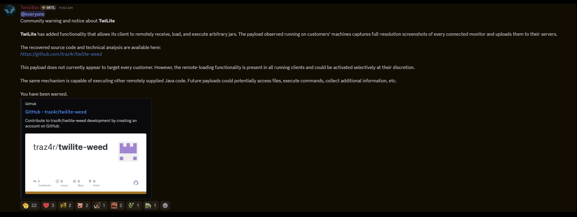 TwiLite | twilite.dev OSRS Client Warning